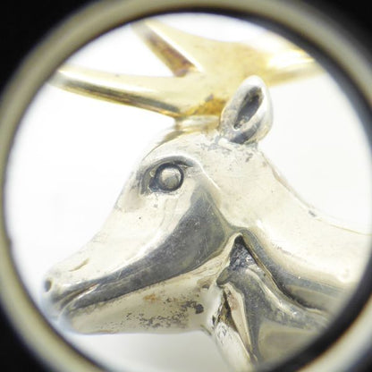 Tiffany & Co Silver Brooch 1988 Reindeer Sv+yg Sterling Vintage Tiffany & Co