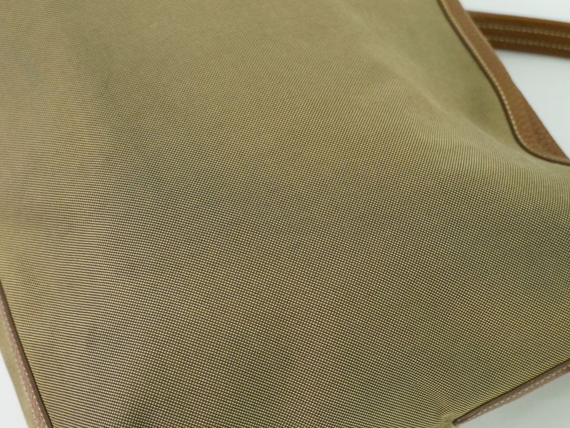 Authentic Prada Logo Shoulder Bag Canvas Brown Bag Pre-owned [follow-up Discount