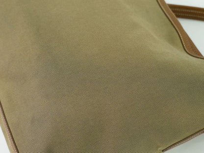 Authentic Prada Logo Shoulder Bag Canvas Brown Bag Pre-owned [follow-up Discount