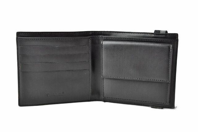 Chanel Preowned Wallet Men's Chanel Foldable Wallet Old Travel Line Black