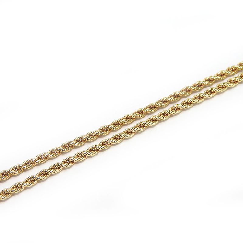 Christian Dior Necklace Metal Gold Heart Rhinestone Accessories Women Ladies