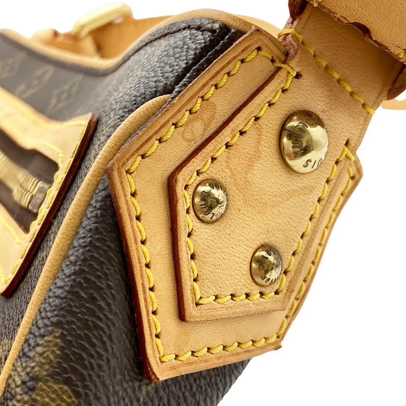 Louis Vuitton Hudson GM Shoulder Bag Monogram Canvas M40045 Brown Vi1005 Women