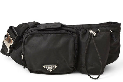 Prada Waist Bag Waist Pouch Body Bag Prada Nylon NERO Black Va0056 Men Women