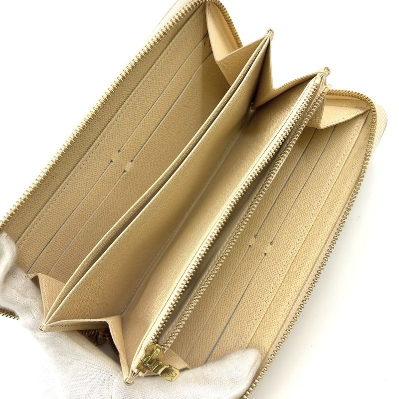 Louis Vuitton Zippy Wallet Damier Azure Damier Azure PVC White Round Zipper