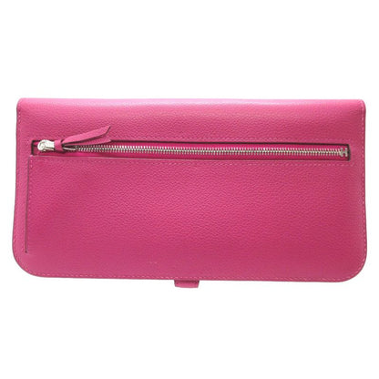 Hermes Dogon Long A Engraved (2017) Evercolor Rose Purple Wallet 1774 Hermes