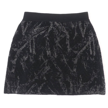 CHANEL P42496k04282 100% Wool Bijoux Coco Mark Button Knit Skirt Black 38 Made