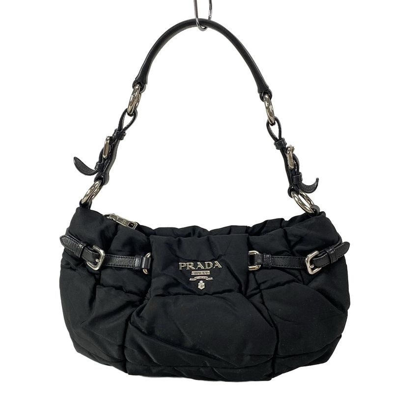 Prada Shoulder Bag - Br3815 Black Leather