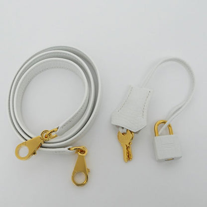 Hermes Kelly 28 Blanc Gold Hardware Y Engraved Taurillon Inner Sewing