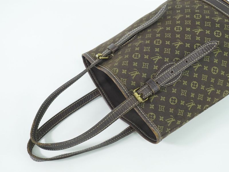 Authentic Louis Vuitton LV Bucket PM Monogram Mini Lin Shoulder Bag Tote Bag