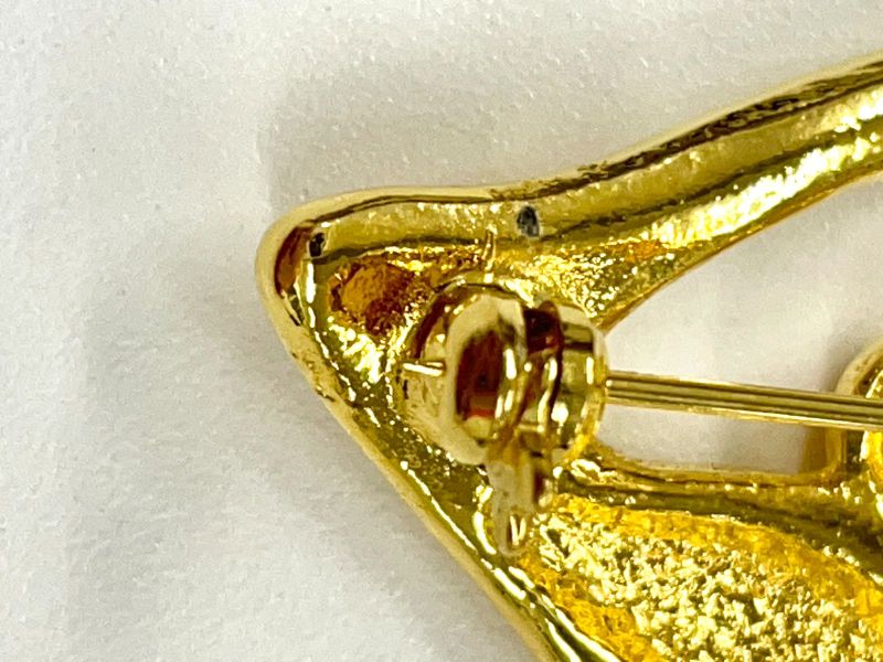 Yves Saint Laurent Yves Saint Laurent Dolphin Motif Pin Brooch GP Gold Made In