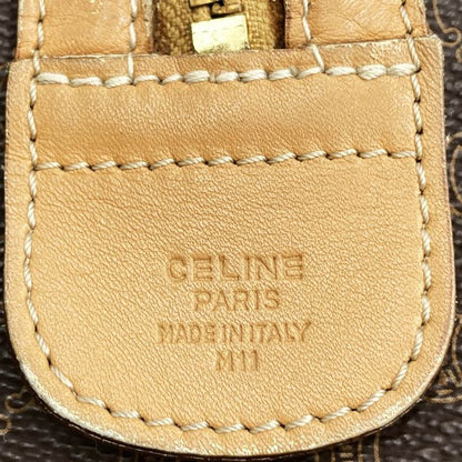 Celine M11 Mini Boston Bag Handbag Macadam PVC Beige Brown Ladies Men