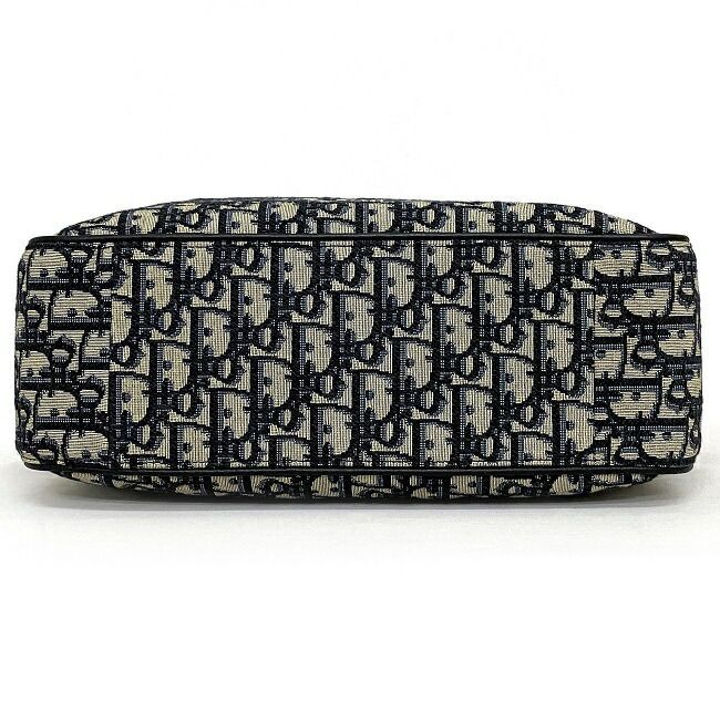 Christian Dior Tote Bag Navy Gray Oblique