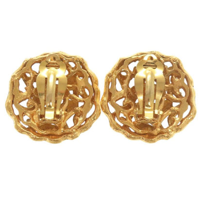 Chanel Vintage Coco Mark GP Gold Earrings 0146 Chanel