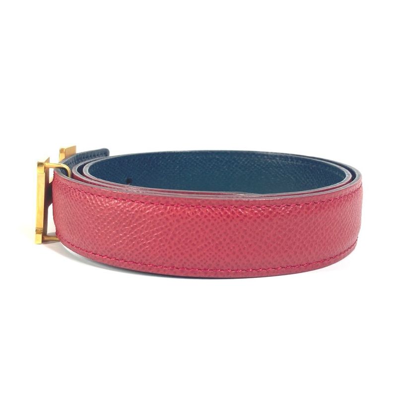 Hermes Belt H Belt Constance Mini Leather Red And Navy