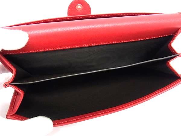 Gucci 203550 2149 Micro Guccissima Leather Foldable Long Wallet Red Fi3608