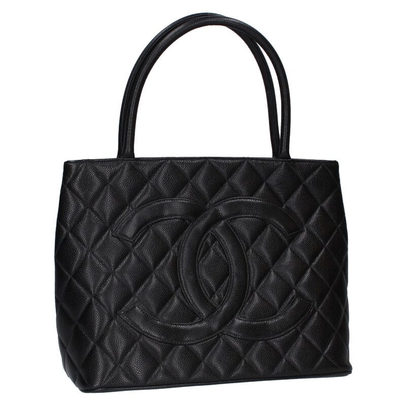 Chanel A01804 Coco Mark Caviar Skin Reissue Tote Bag Women