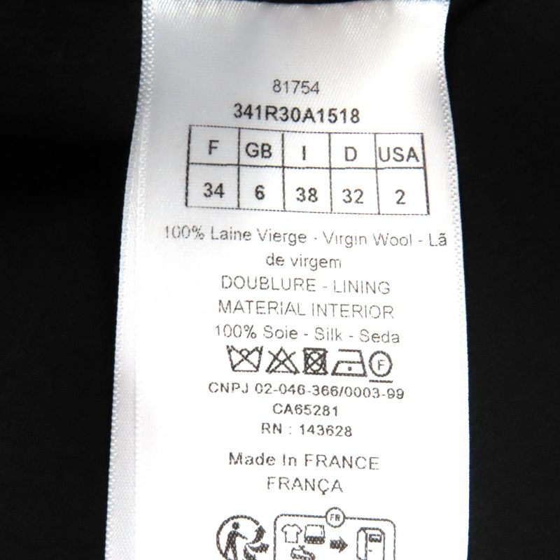 Christian DIOR 2023 341r30a1518 100% Wool Check Sleeveless Dress With Ribbon