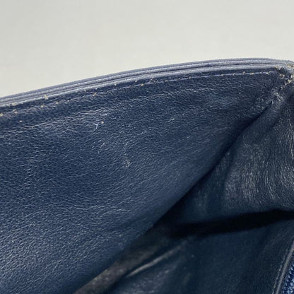 Chanel Shoulder Bag Lambskin Navy Gold Hardware Women