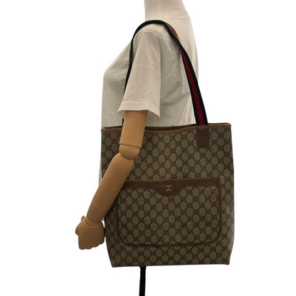 Gucci Vintage Old Gucci Sherry Line Beige Brown GG Supreme Canvas 39 02 003