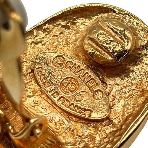 Chanel Earrings Crown Gold Plated Gold