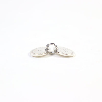 Hermes Eclipse Evelyn Ag925 H Logo Motif Perforated Oval Pendant Top Silver