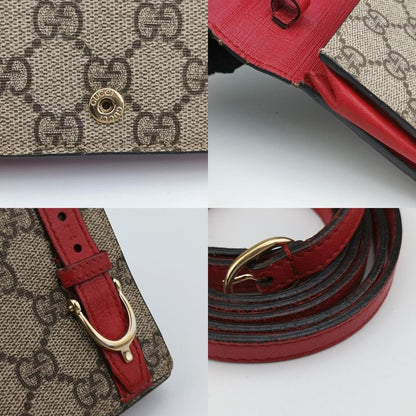 Guccigg Supreme Beige And Red PVC Coated Canvas 354086