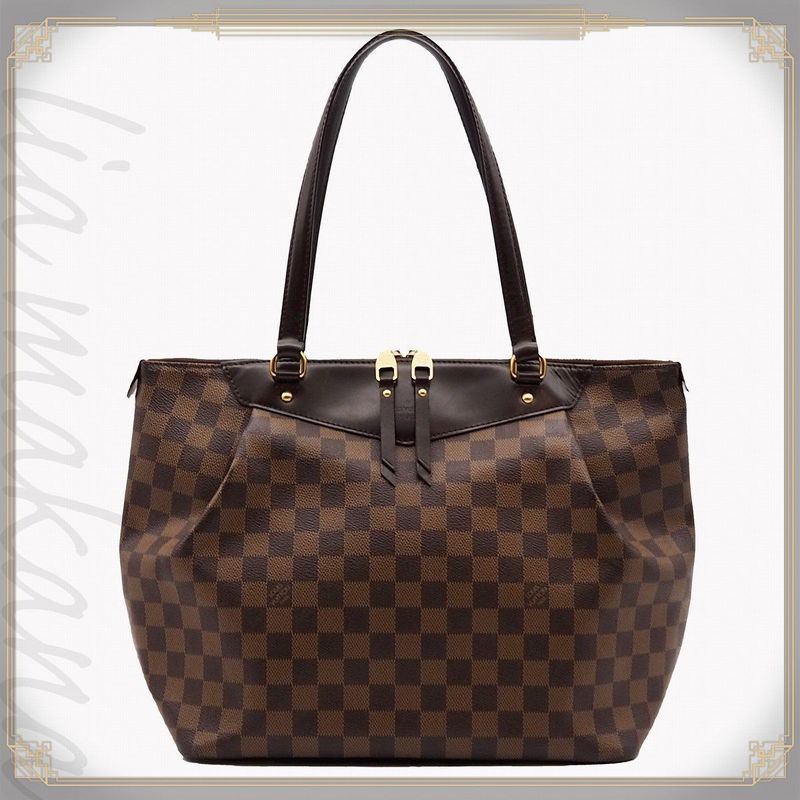 Louis Vuitton Westminster GM Damier Ebène Canvas Bag Shoulder Bag Brown Gold