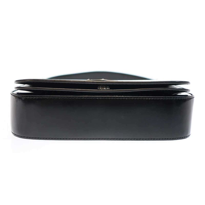 Prada Brushed Leather Shoulder Bag Black