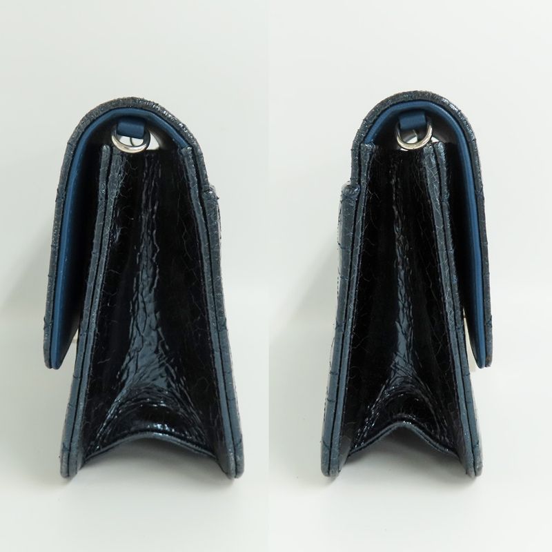 Dior Miss Dior Wallet Chain Shoulder Bag Metallic Blue - Svhardware