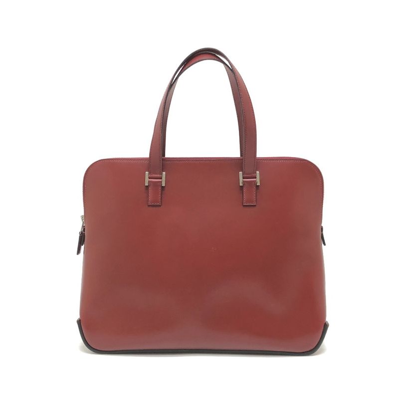 Hermes Tote Bag Escapada Box Calf Bordeaux Burgundy