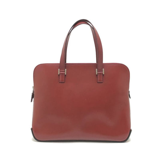 Hermes Tote Bag Escapada Box Calf Bordeaux Burgundy