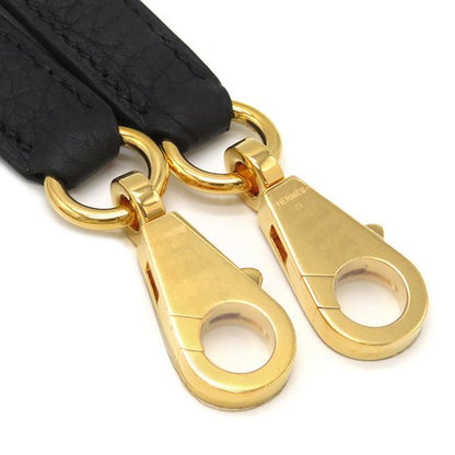 Hermes Shoulder Strap Shoulder Strap Togo Black Gold Hardware Black [storage Bag
