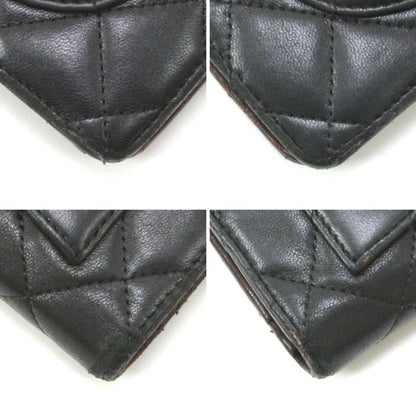 Chanel Cocomark Matelasse Bifold Long Wallet Black