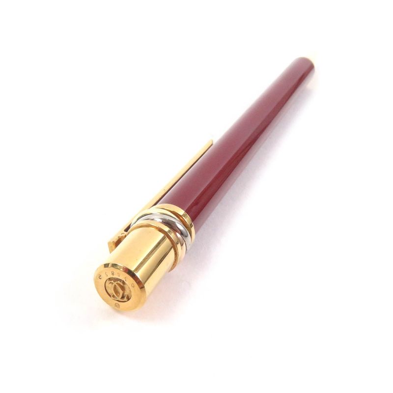 Cartier Trinity De Cartier Double C Logoed Twist Ballpoint Pen Bordeaux Gold