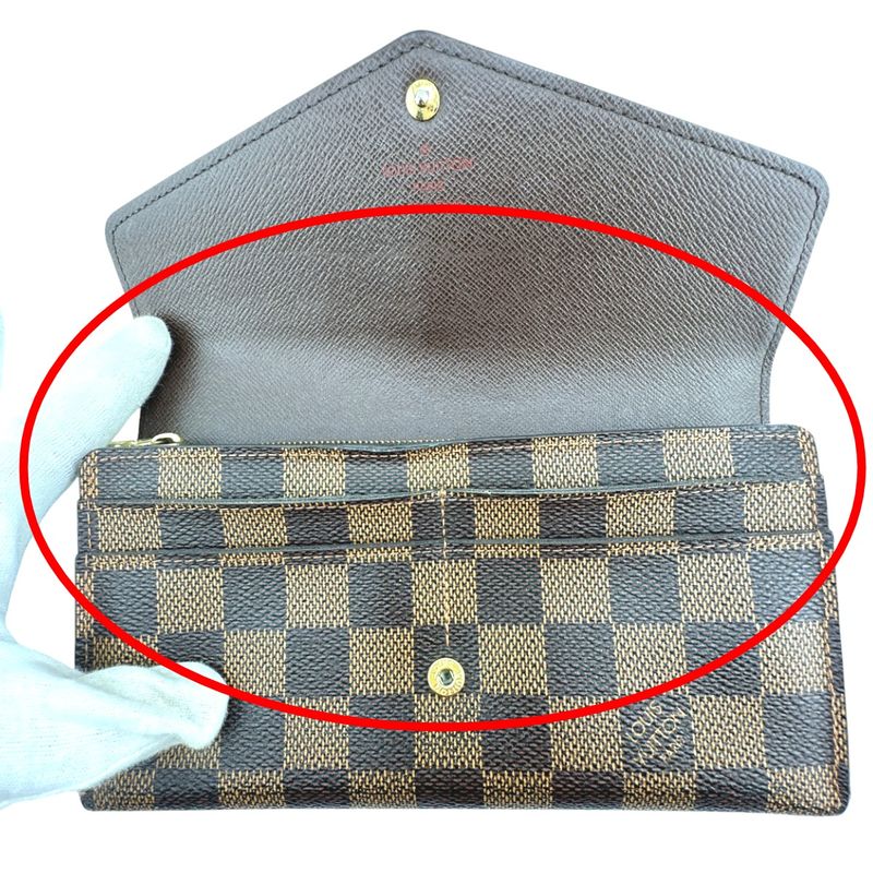 Louis Vuitton N63209 Damier Round Zipper Portefeuille Sarah Long Wallet Louis