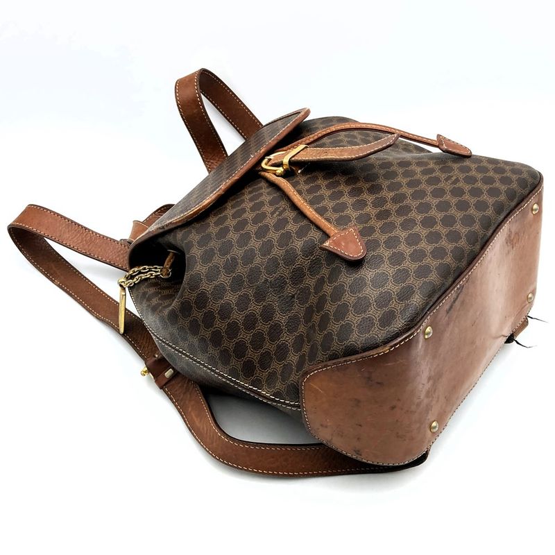 Celine MC96 Backpack Daypack Backpack PVC Leather Macadam Brown Color Casual