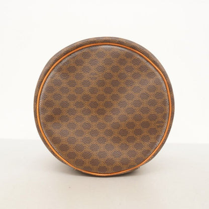 Celine Vanity Bag Macadam PVC Brown Gold Hardware Women