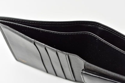 Cartier Wallet Men's Folding Wallet Leather Black