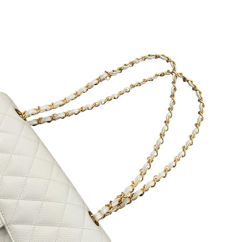 Chanel Shoulder Bag Caviar Skin Caviar Skin 23 W Flap Gold Hardware