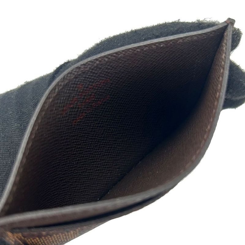 Louis Vuitton Card Case Pass Case Porte Culte Surple N61722 Damier Ebène