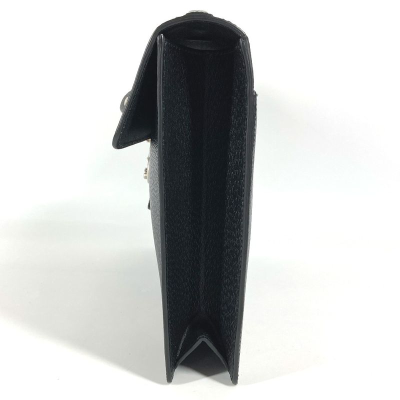 Gucci Handbag Logo 295256 Leather Black