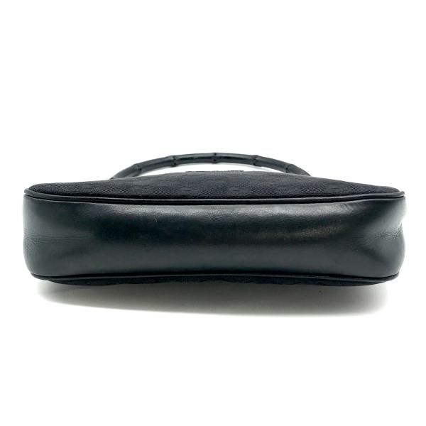 Gucci Bamboo GG Canvas Hand Bag Black