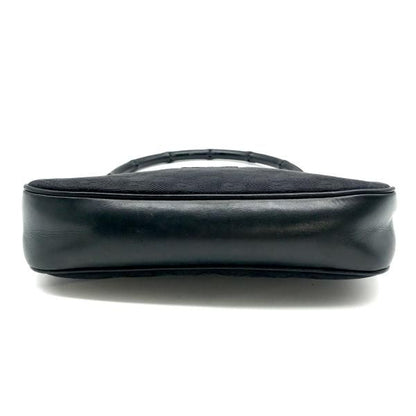 Gucci Bamboo GG Canvas Hand Bag Black