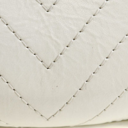 Chanel Chain Shoulder La Pausa Calf White Women's Shoulder Bag