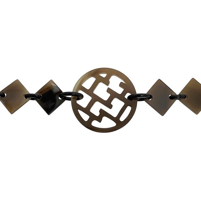 Hermes Necklace Lena Brown Beige Gradient