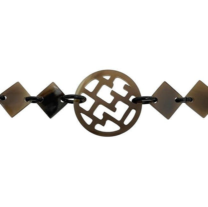 Hermes Necklace Lena Brown Beige Gradient