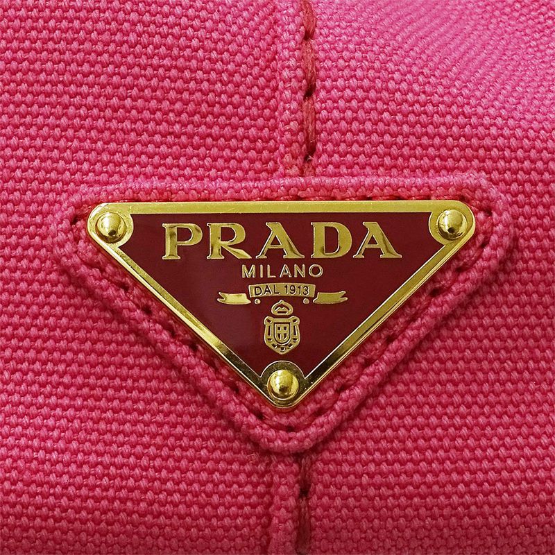 Prada Bag Women's Brand Handbag Shoulder Bag 2way Canvas Canapa Mini Pink