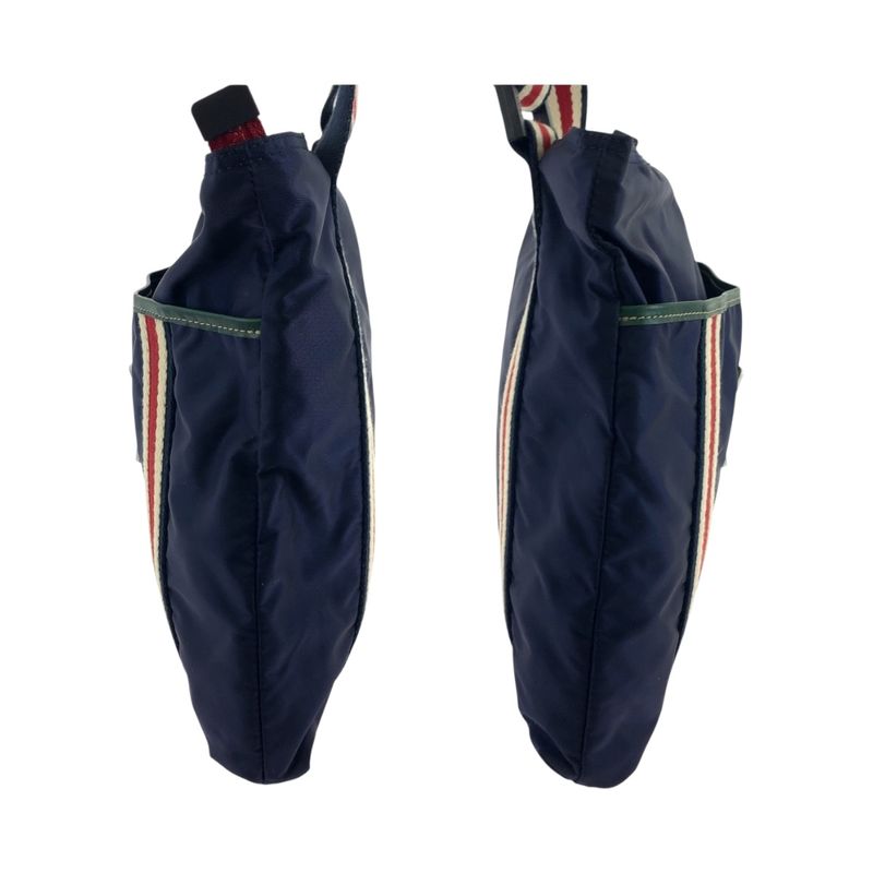 Gucci Crest Navy Red Black Hardware Nylon 189662 Shoulder Bag Sakosh Men 504615