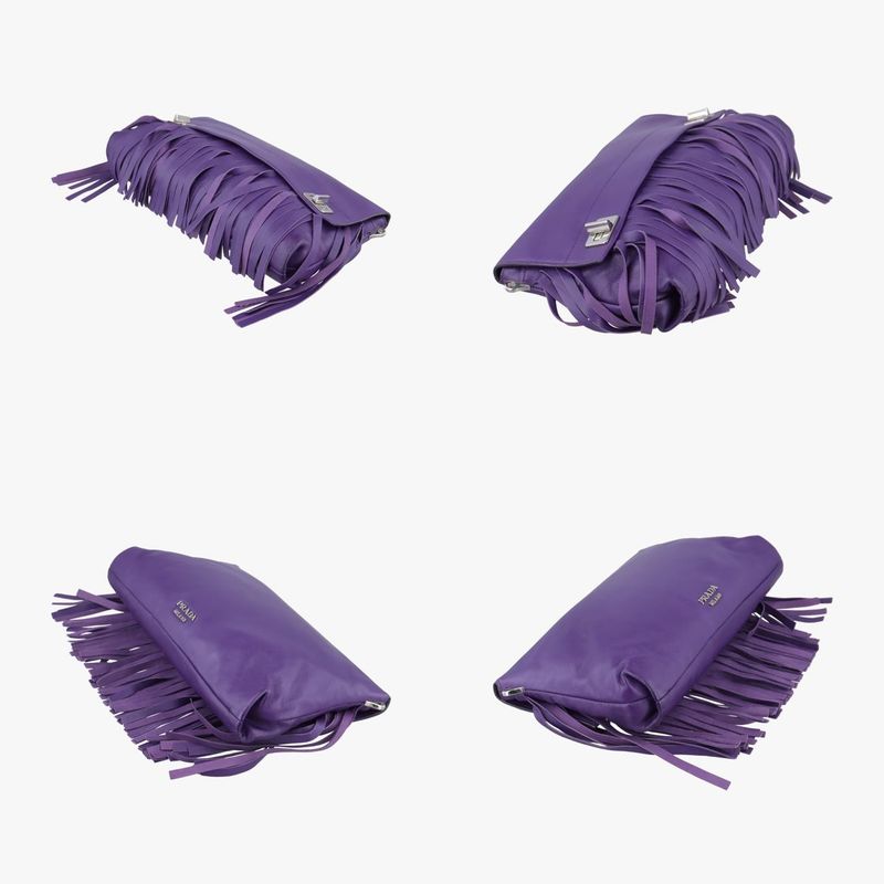 Prada Frenzy Purple Leather Bt097531/o