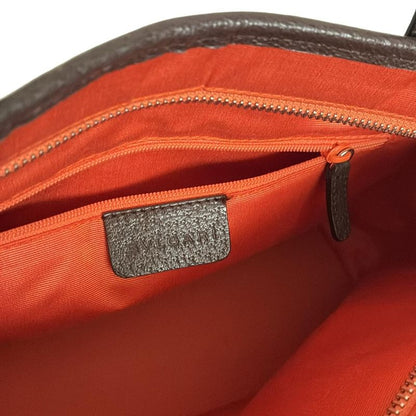 Bvlgari Handbag Logomania Dark Brown Leather